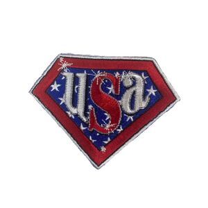 Biker Patch Embroidered USA Motorcycle Sew On Emblem 3 5/8"×2 3/4" America Stars